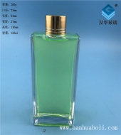 150ml晶白料長方形玻璃小酒瓶