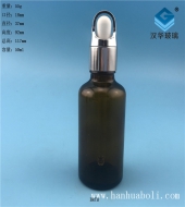 50ml花籃蓋茶色玻璃滴管精油玻璃瓶