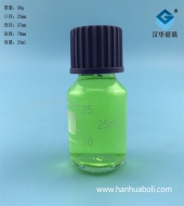 25ml透明玻璃藍(lán)蓋試劑瓶
