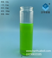 480ml直筒圓形出口玻璃蠟燭罐