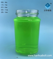 750ml長方形透明蜂蜜玻璃罐