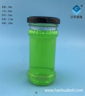 廠家直銷220ml花邊醬菜玻璃瓶