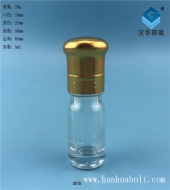 5ml電鍍大頭蓋透明玻璃精油瓶