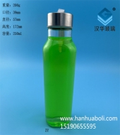 批發250ml出口手提玻璃果汁飲料瓶