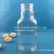 340ml方形飲料玻璃瓶