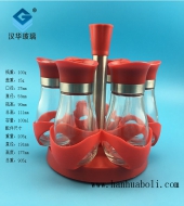 100ml大紅色胡椒粉玻璃瓶套裝
